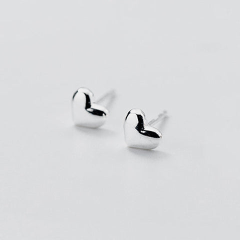 Little Heart Earring in Sterling Silver - EAQ120S