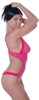 Women's Plus Size Fine Mesh Cut Out Thong Teddy #1085X