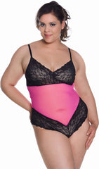 Women's Plus Size Dotted Mesh and Lace Teddy #1105X