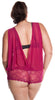 Women's Plus Size Fine Mesh Sexy Deep-V Thong Teddy #1107X