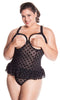 Plus Size women's Open Cups Bustier and G-String 2 Piece Set #1109X/XX