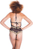 Women's Missy & Plus Mesh Open Crotch Thong Teddy #1135/X