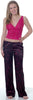 Women's Plus Size Lace Camisole with Print Charmeuse Pant, Pajama Set #2025X
