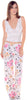 Women's Plus Size Lace Camisole with Print Charmeuse Pant, Pajama Set #2025X