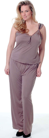 Women's Plus Size Microfiber Camisole Pajama Set #2051X
