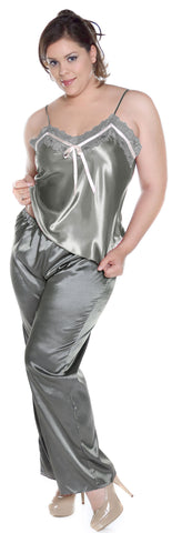 Women's Plus Size Satin Camisole Pajama Set #2067X