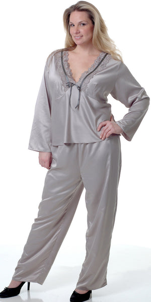 Women's Plus Size Satin Camisole Pajama Set #2067X – shirleymccoycouture