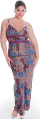 Women's Plus Size Printed Microfiber Camisole Pajama Set #2101X