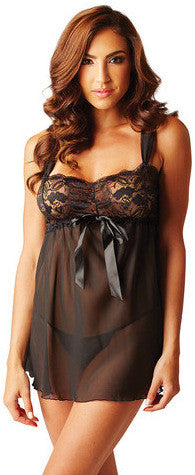 Women's Lace Top Chiffon Baby Doll #22040