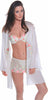 Women's Plus Size Georgette Front Tie Short Robe  #3029X
