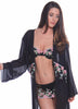 Women's Plus Size Georgette Front Tie Short Robe  #3029X