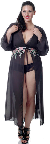 Women's Plus Size Georgette Long Robe  #3030X