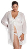 Women's Plus Size Crinkle chiffon Short Robe  #3051X