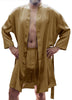 Men's Silky Satin Classic Short Kimono Robe and Boxer Short Set #30798025