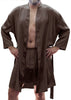 Men's Silky Satin Classic Short Kimono Robe and Boxer Short Set #30798025