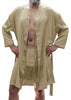 Men's Silky Satin Classic Short Kimono Robe and Boxer Short Set #30798025