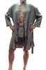 Men's Silky Satin Classic Short Kimono Robe and Boxer Short Set #30798025