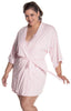 Women's  Short Kimono Wrap Robe #3080/X (S/M-3X/4X)