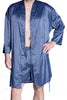 Men's Silky Satin Classic Short Kimono Robe and Boxer Short Set #30888195/X