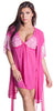 Women's Chiffon Short wrap Robe and G-String Set #3099