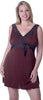 Women's Plus Size Microfibre Chemise with Lace #4054x (1x-6x)