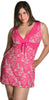 Women's Plus Size Microfibre Chemise with Lace #4054x (1x-6x)