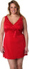 Women's Plus Size Microfibre Chemise with Lace #4054x (1x-6x)