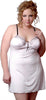 Women's Plus Size Microfibre Chemise with Lace #4055x (1x-3x)