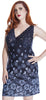 Women's Border Print Knitted Lace Built Up Chemise #4124/X/XX/XXX