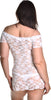Women's Plus Size Stretch Lace Babydoll/Mini Dress with thong #5095x (1x-3x)