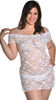 Women's Plus Size Stretch Lace Babydoll/Mini Dress with thong #5095x (1x-3x)