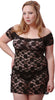 Women's Plus Size Stretch Lace Babydoll/Mini Dress with thong #5095x (1x-3x)