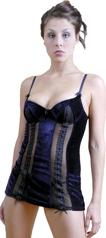 Women's Velvet Babydoll with panty #5157