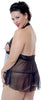 Women's Plus Size Mesh Babydoll with G-String #5196x