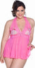 Women's Plus Size Mesh Babydoll with G-String #5196x