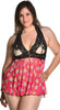 Women's Plus Size Mesh Babydoll with G-String #5196x