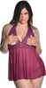 Women's Plus Size Mesh Babydoll with G-String #5196x