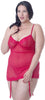 Women's Plus Size Mesh Babydoll with G-String #5214x (1x-3x)