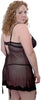 Women's Plus Size Mesh Babydoll with G-String #5214x (1x-3x)