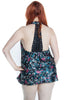 Women's Plus Size Printed Charmeuse Babydoll with G-string #5219x (1x-3x)