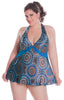 Women's Plus Size Printed Charmeuse Babydoll with G-string #5219x (1x-3x)