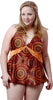 Women's Plus Size Printed Charmeuse Babydoll with G-string #5219x (1x-3x)