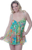 Women's Plus Size Printed Chiffon Babydoll with G-String #5220x (1x-6x)
