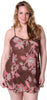 Women's Plus Size Printed Chiffon Babydoll with G-string #5221x (1x-6x)