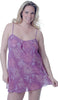 Women's Plus Size Printed Chiffon Babydoll with G-string #5221x (1x-6x)