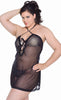 Women's Plus Size Mesh Babydoll with G-String #5225x (1x-3x)