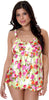 Women's Plus Size Printed Charmeuse Babydoll with Hipster Panty #5234x (1x-3x)