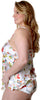 Women's Plus Size Printed Charmeuse Babydoll with Hipster Panty #5234x (1x-3x)