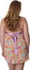 Women's Plus Size Printed Chiffon Babydoll with G-String #5235/x (1x-3x)