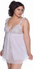 Women's Plus Size Pleated chiffon Babydoll with G-String #5258/x (1x-6x)